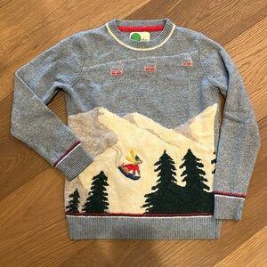 Mini Boden Sweater with Skiing Dog